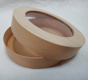 Коробка шпоновая (140х40 мм)  Прозрачная крышка